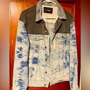 Women’s or men’s with tags, FashionNOVA denim faded jean jacket